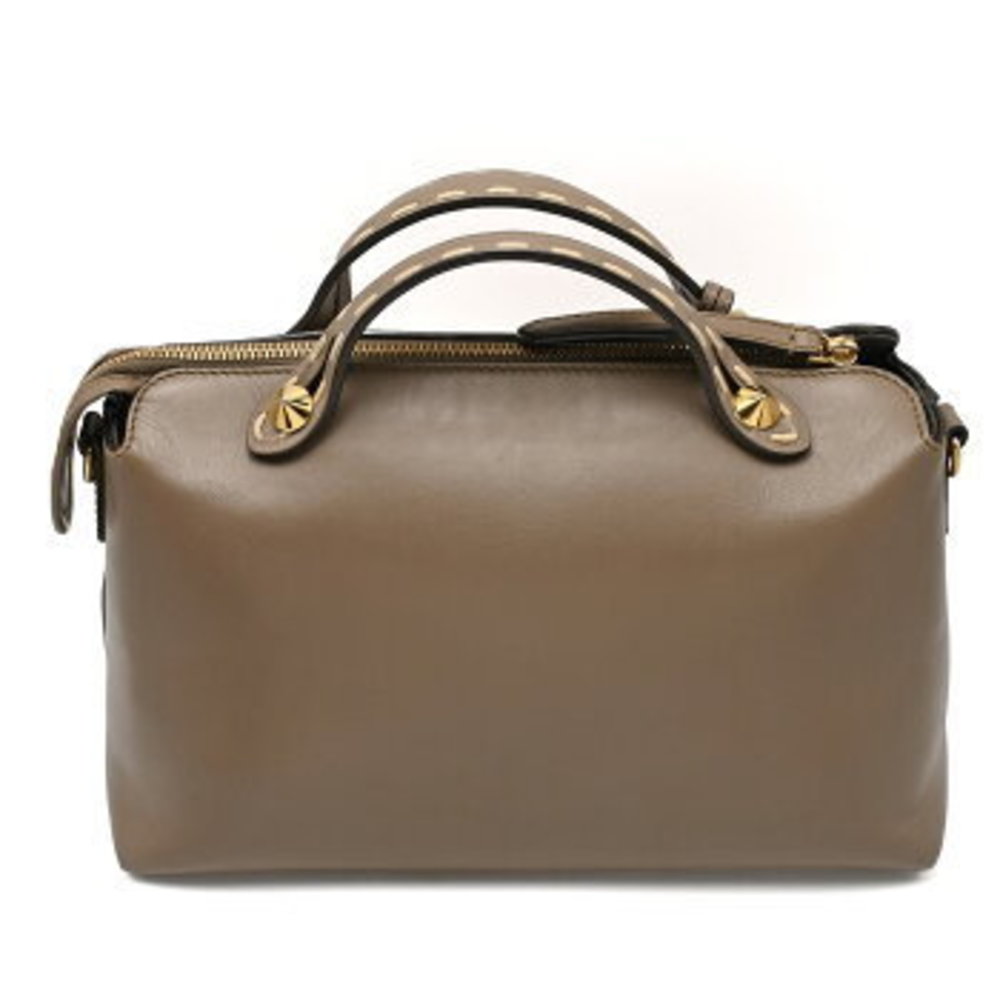 Fendi Visible Handbag Leather Python Grey Beige S… - image 2